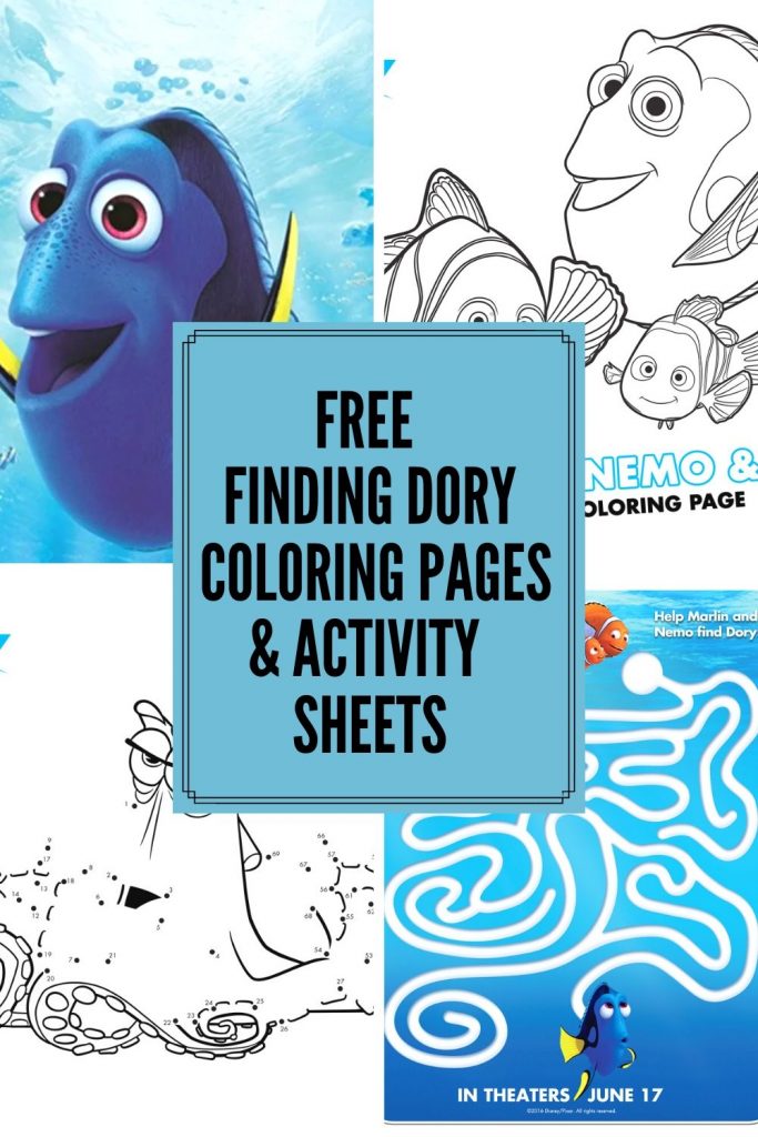 Free finding dory coloring pages